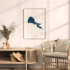 clear lake california map poster – minimalist lake wall art - image 5