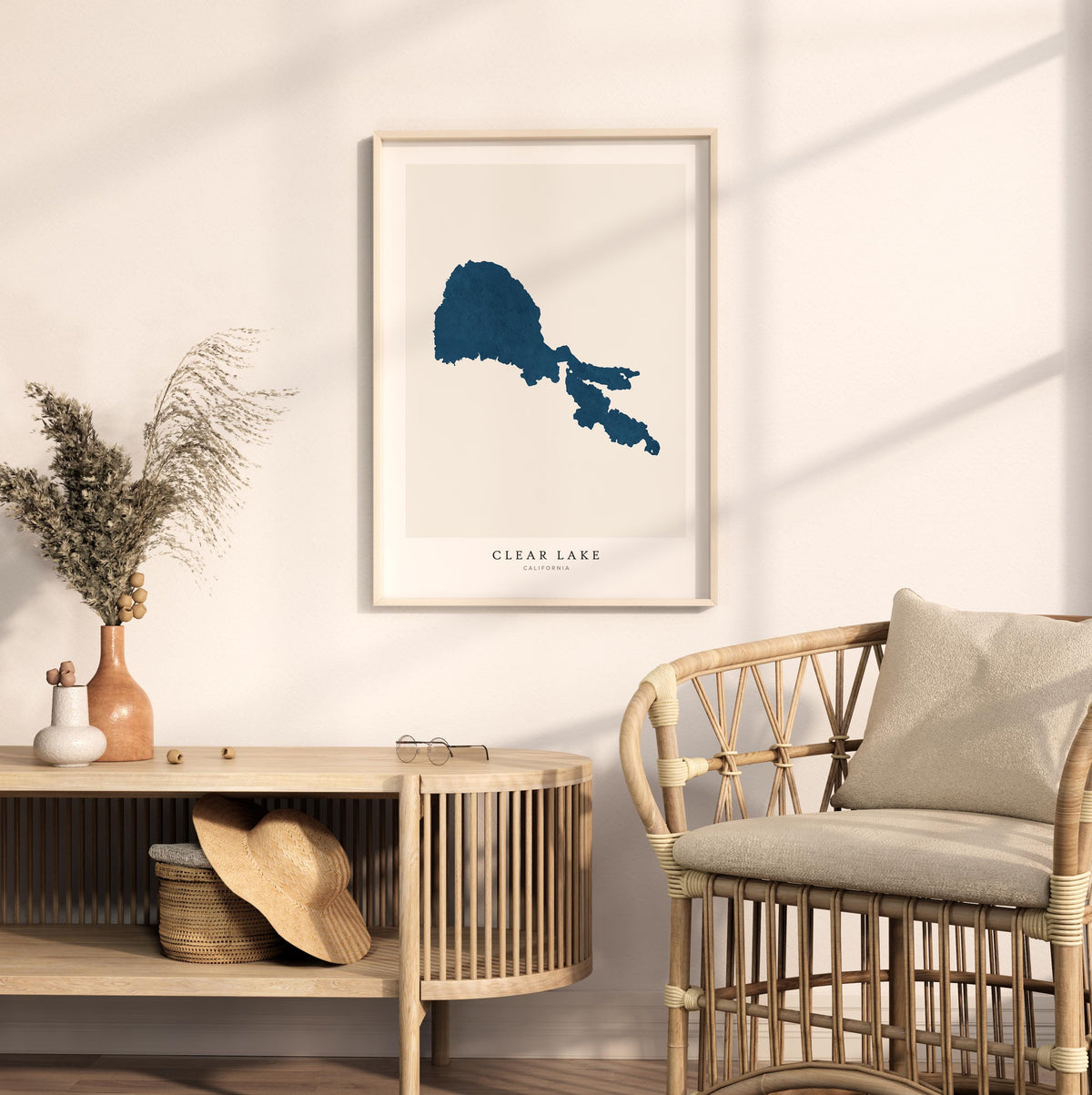 clear lake california map poster – minimalist lake wall art - image 5