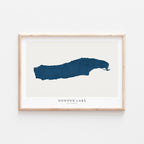 donner lake california map poster – minimalist lake wall art - image 1