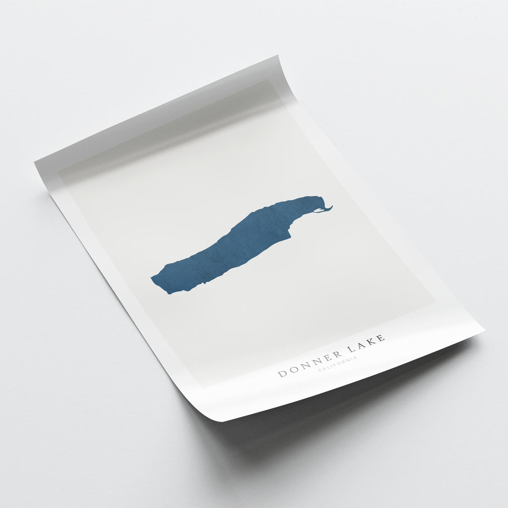 donner lake california map poster – minimalist lake wall art - image 6