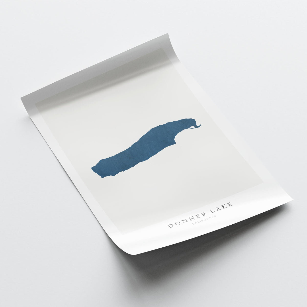 donner lake california map poster – minimalist lake wall art - image 6