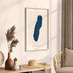 fallen leaf lake california map poster – minimalist lake wall art - image 3
