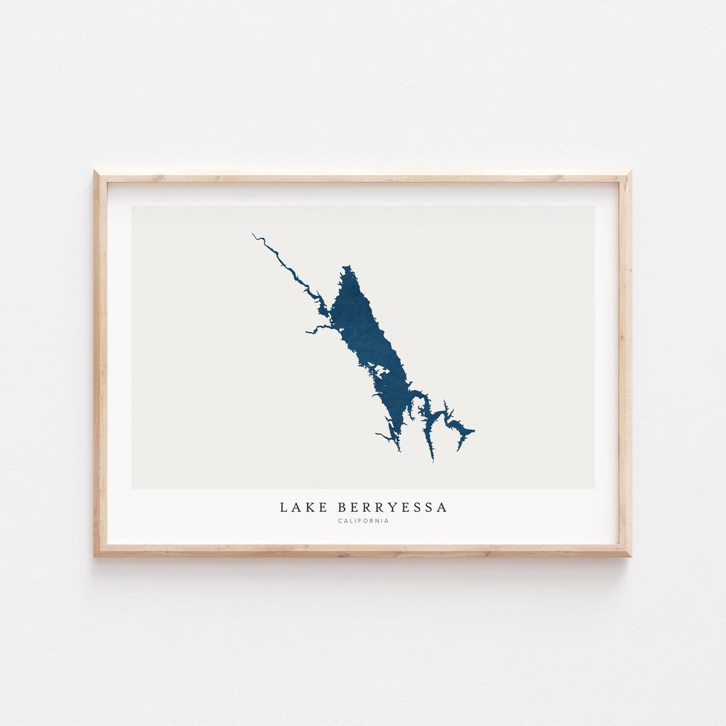 lake berryessa california map poster – minimalist lake wall art - image 2