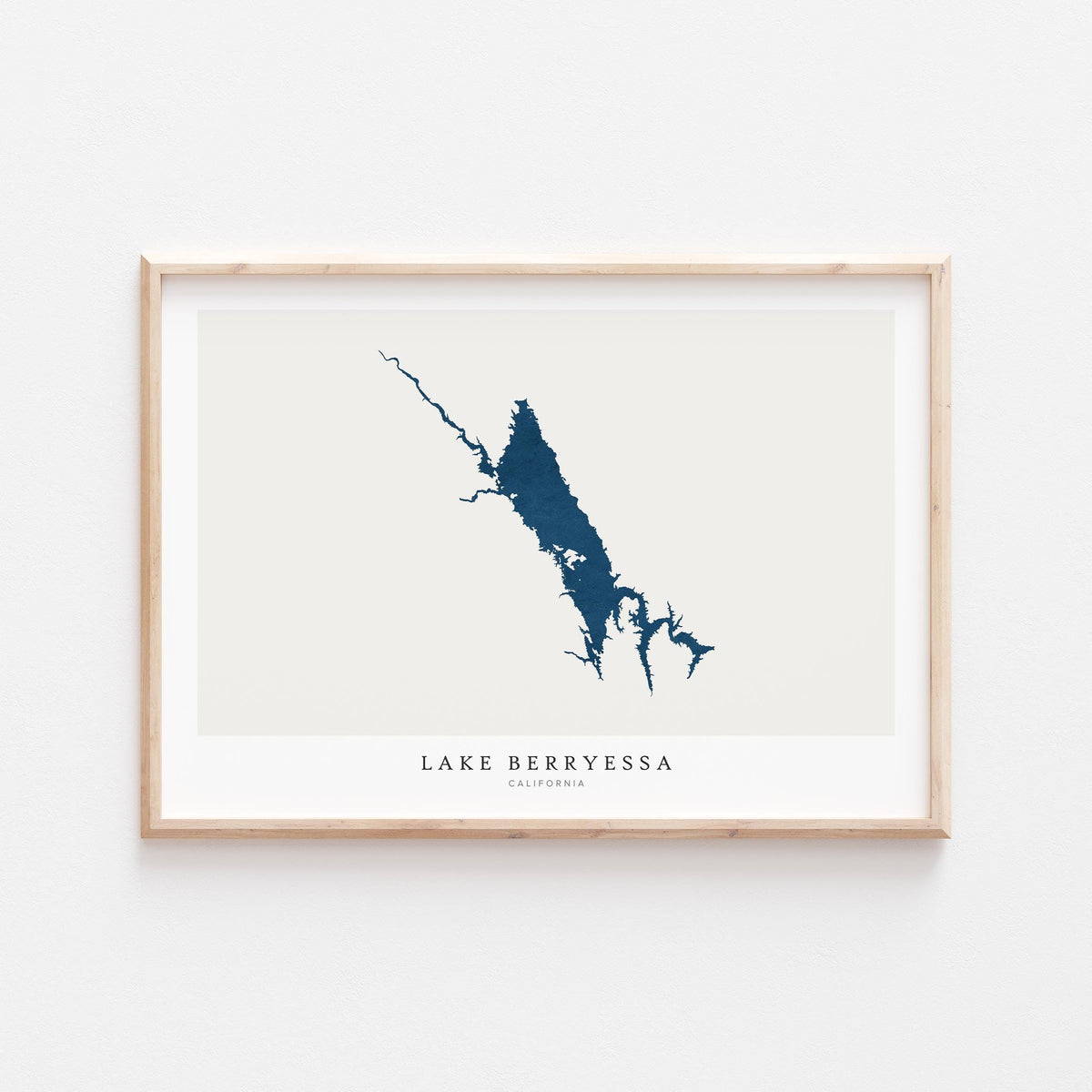 lake berryessa california map poster – minimalist lake wall art - image 2