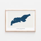 lake eleanor california map poster – minimalist lake wall art - image 1