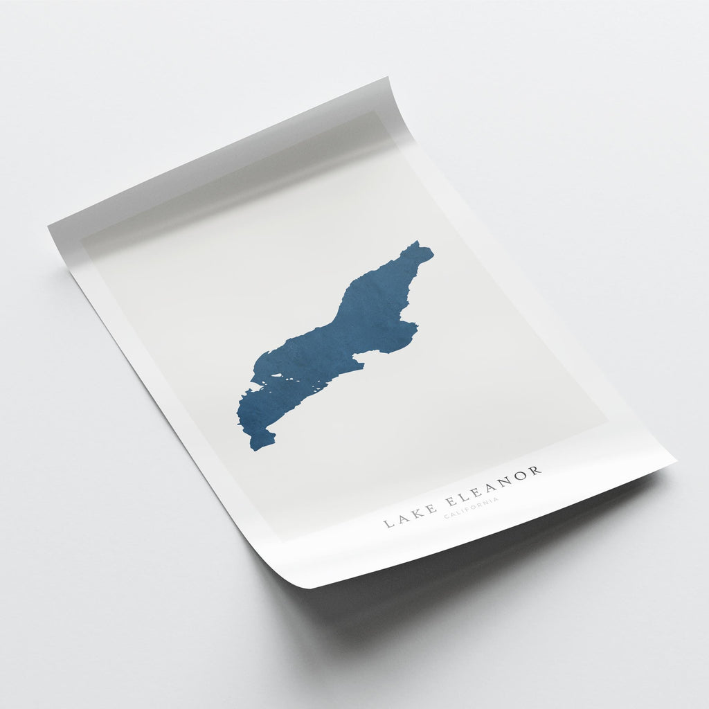 lake eleanor california map poster – minimalist lake wall art - image 6