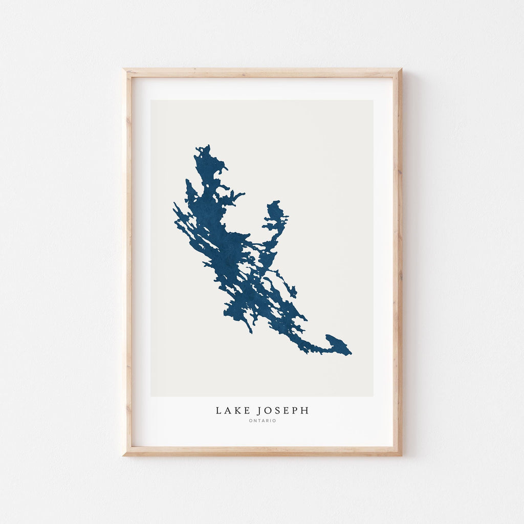 lake joseph ontario map poster – minimalist lake wall art - image 1