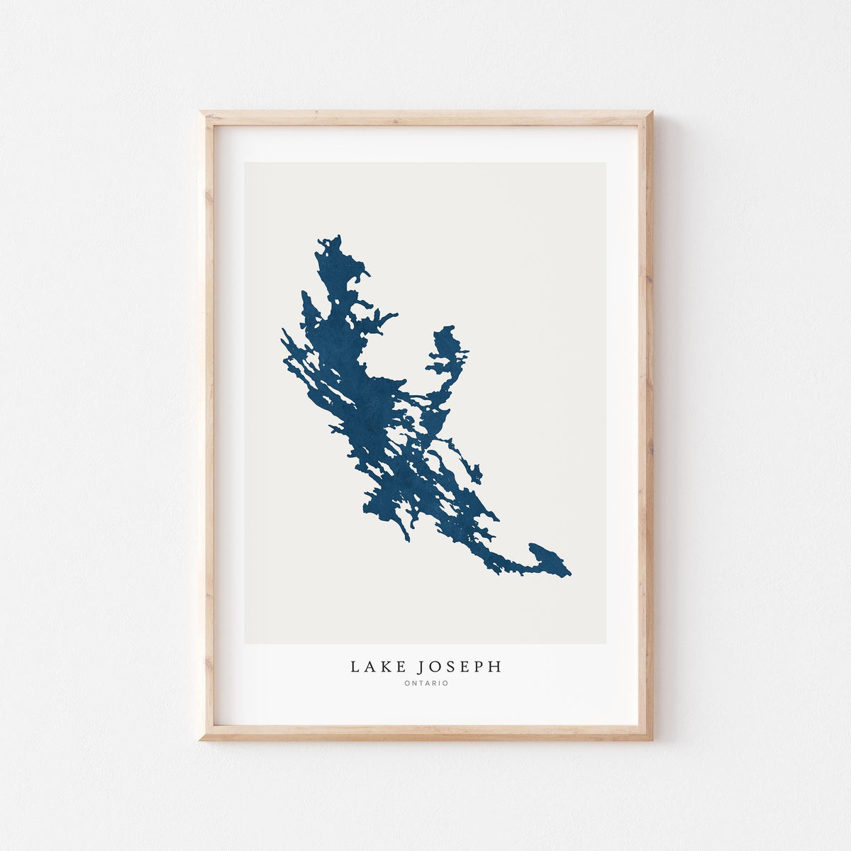 lake joseph ontario map poster – minimalist lake wall art - image 1
