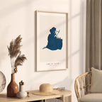 lake st clair michigan map poster – minimalist lake wall art - image 3