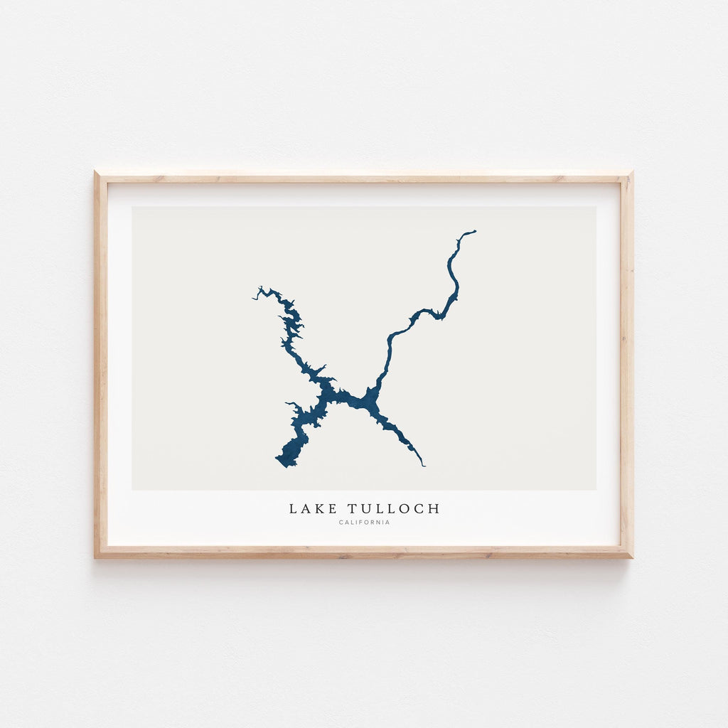 lake tulloch california map poster – minimalist lake wall art - image 2
