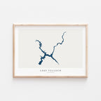 lake tulloch california map poster – minimalist lake wall art - image 2