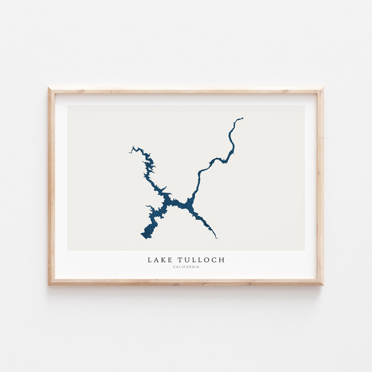 lake tulloch california map poster – minimalist lake wall art - image 2