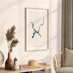 lake tulloch california map poster – minimalist lake wall art - image 3