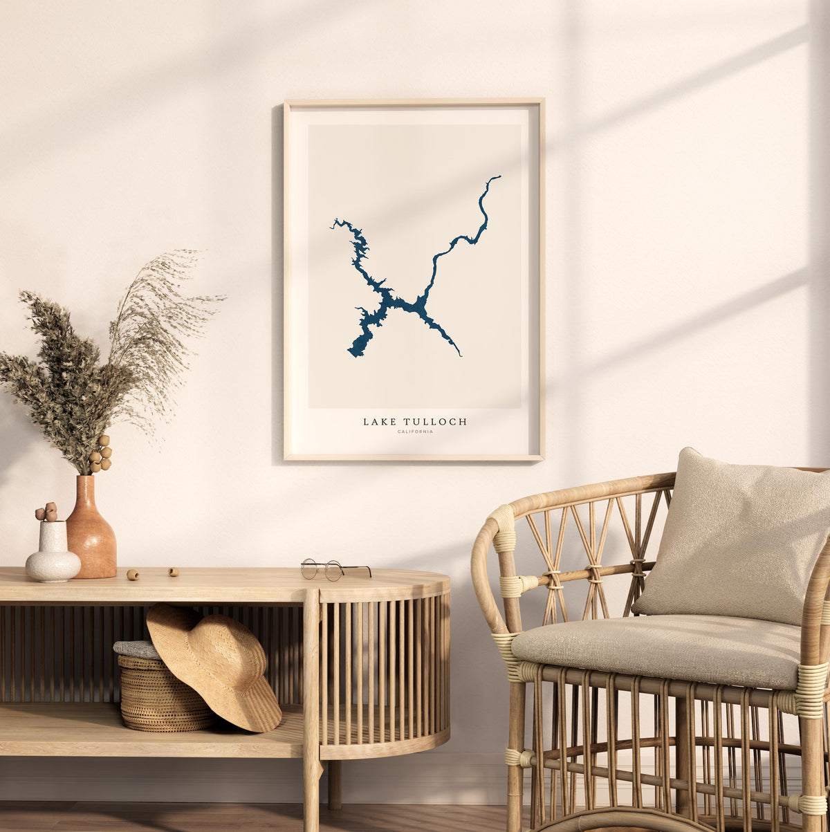 lake tulloch california map poster – minimalist lake wall art - image 5