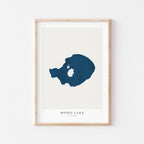 mono lake california map poster – minimalist lake wall art - image 1