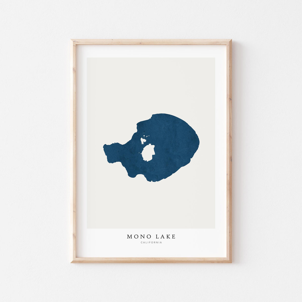 mono lake california map poster – minimalist lake wall art - image 1