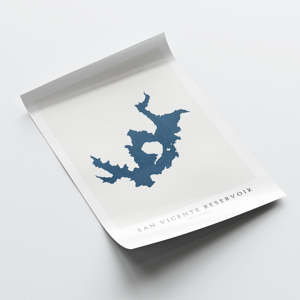san vicente reservoir alberta map poster – minimalist lake wall art - image 6