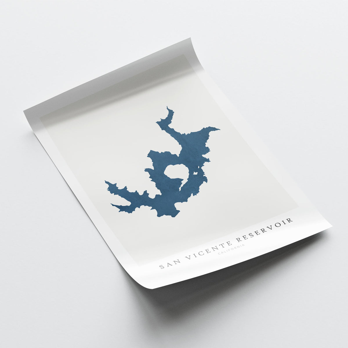 san vicente reservoir alberta map poster – minimalist lake wall art - image 6