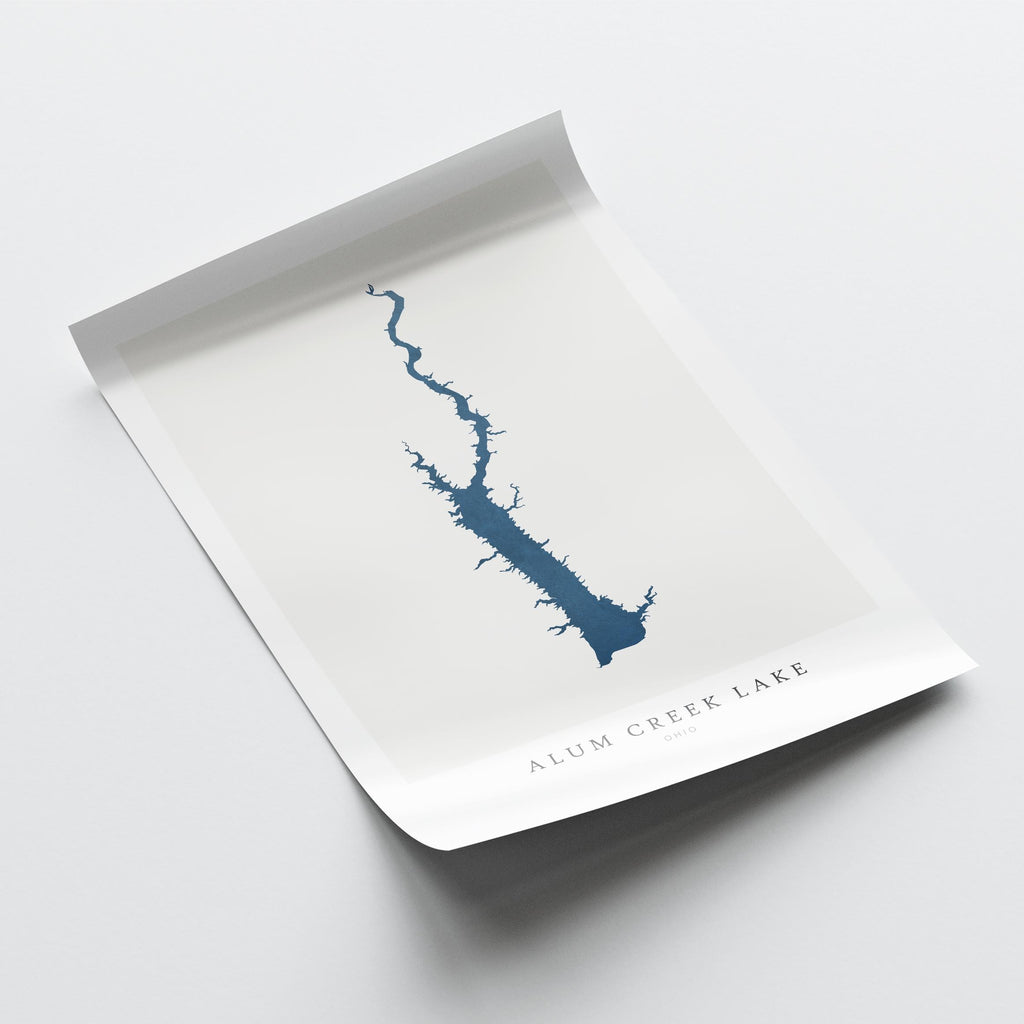 alum creek lake ohio map poster – minimalist lake wall art - image 6