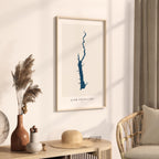 alum creek lake ohio map poster – minimalist lake wall art - image 3