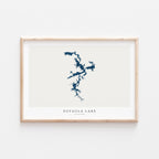 eufaula lake oklahoma map poster – minimalist lake wall art - image 2