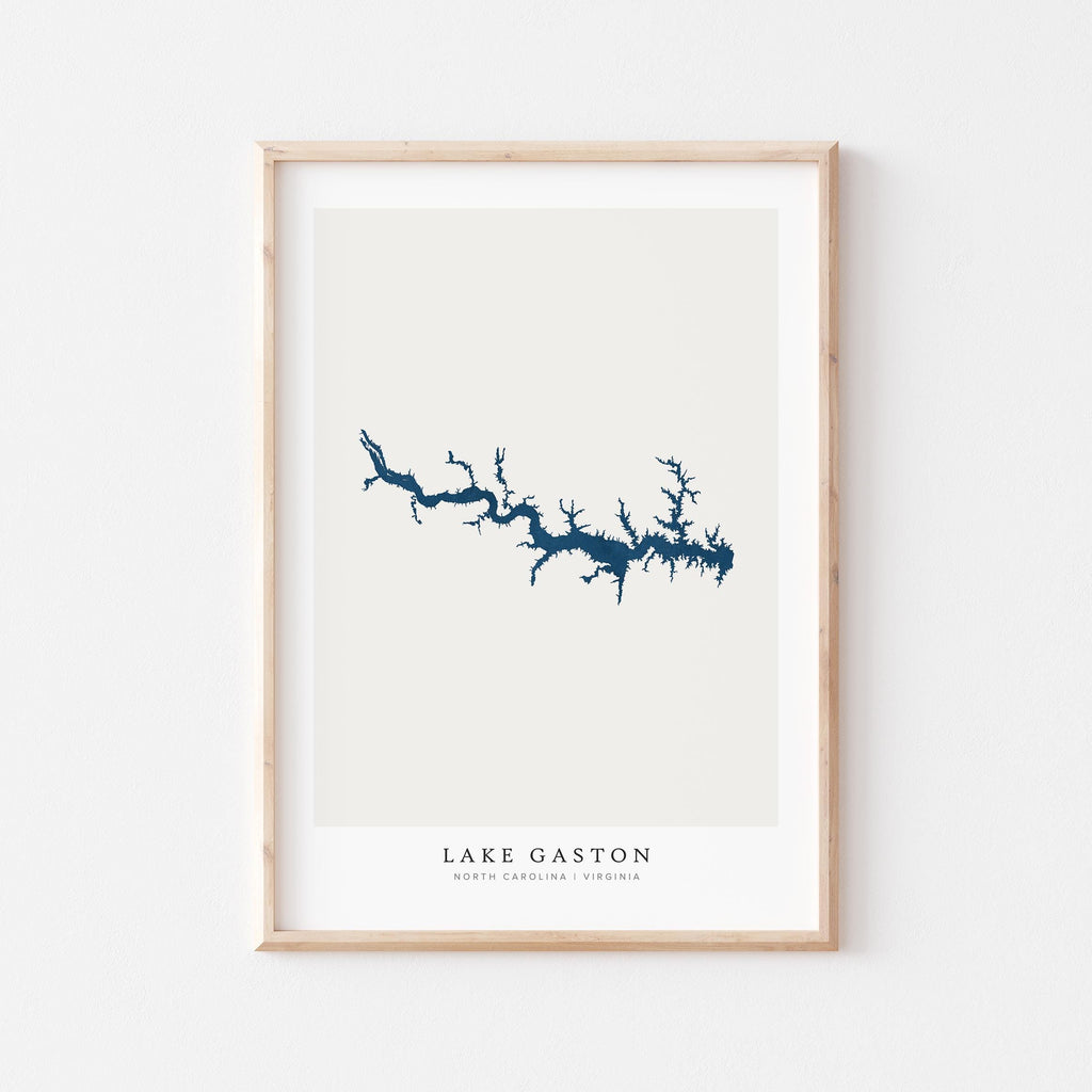 lake gaston north carolina map poster – minimalist lake wall art - image 2