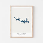 lake gaston north carolina map poster – minimalist lake wall art - image 2