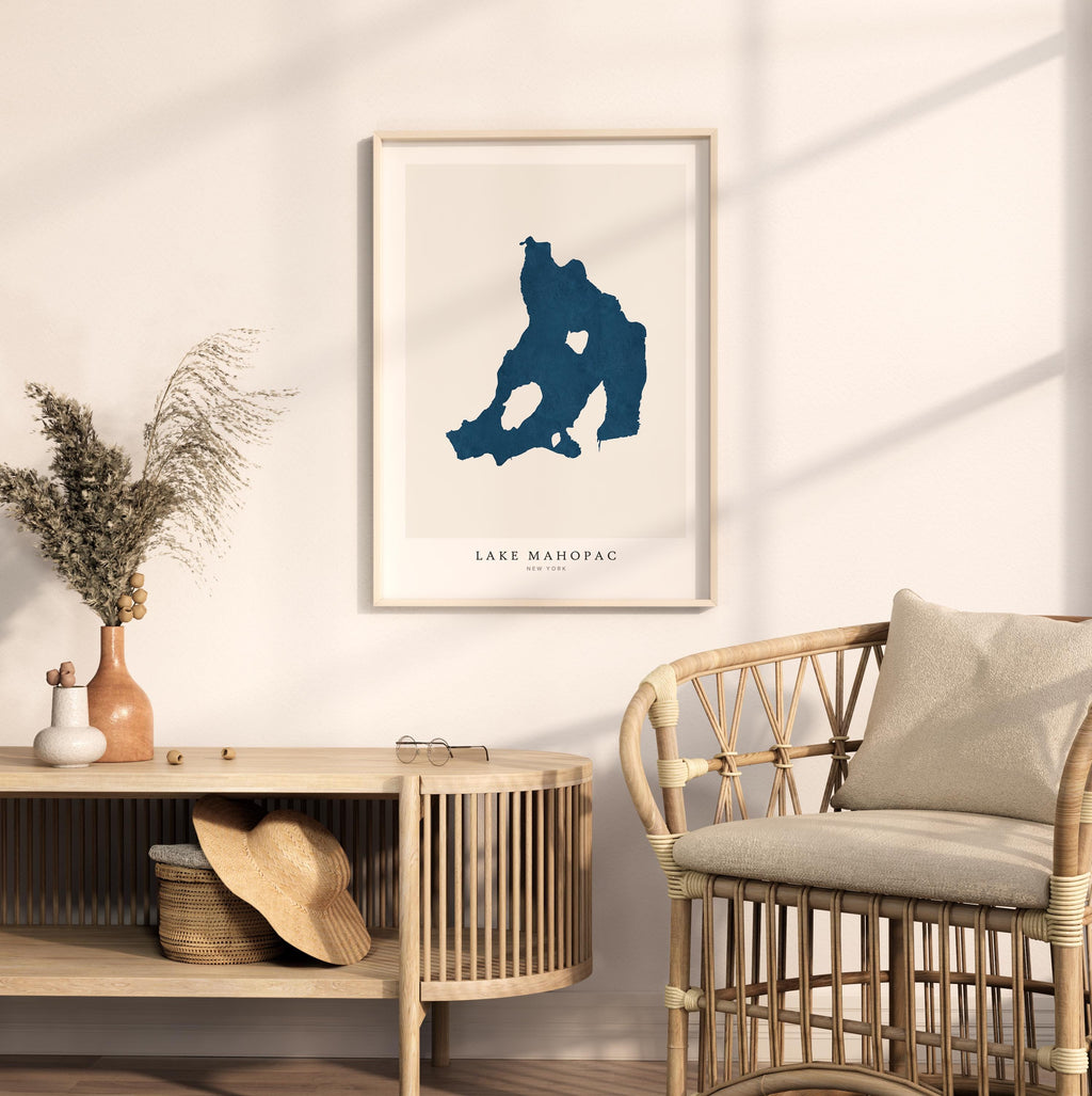 lake mahopac new york map poster – minimalist lake wall art - image 5