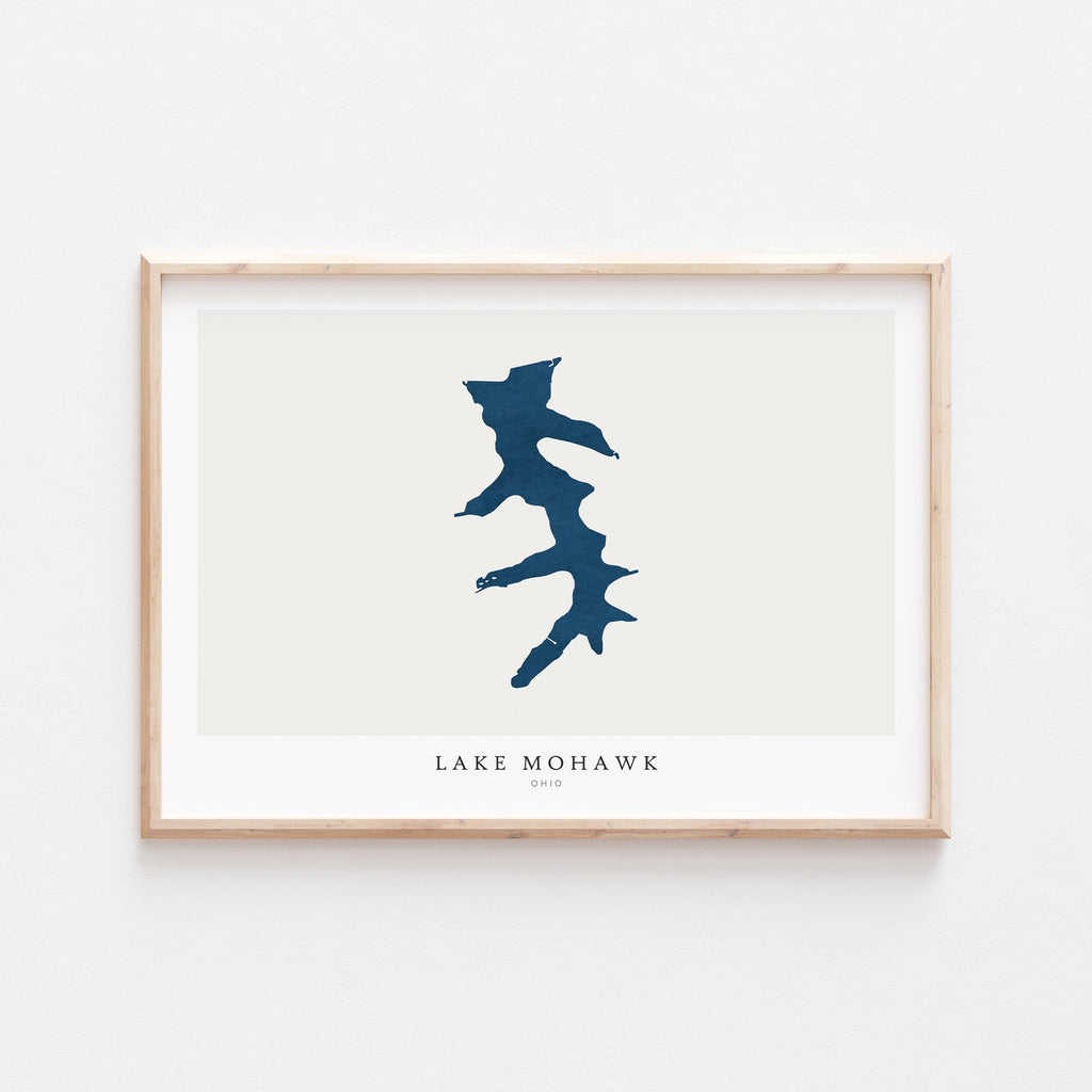 lake mohawk ohio map poster – minimalist lake wall art - image 2