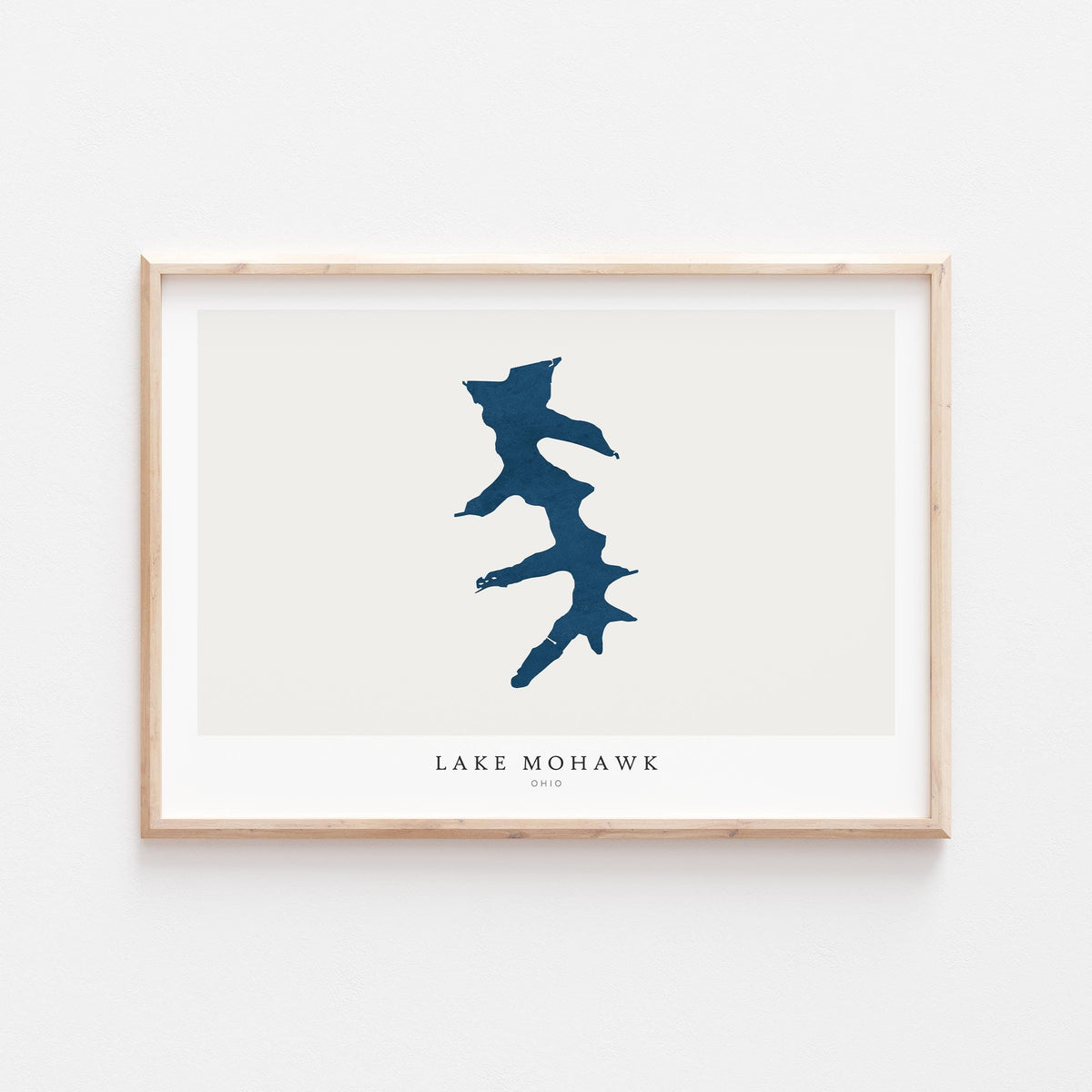 lake mohawk ohio map poster – minimalist lake wall art - image 2
