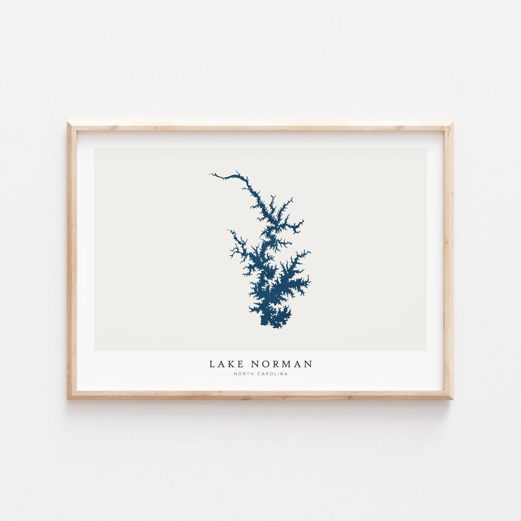 lake norman north carolina map poster – minimalist lake wall art - image 2