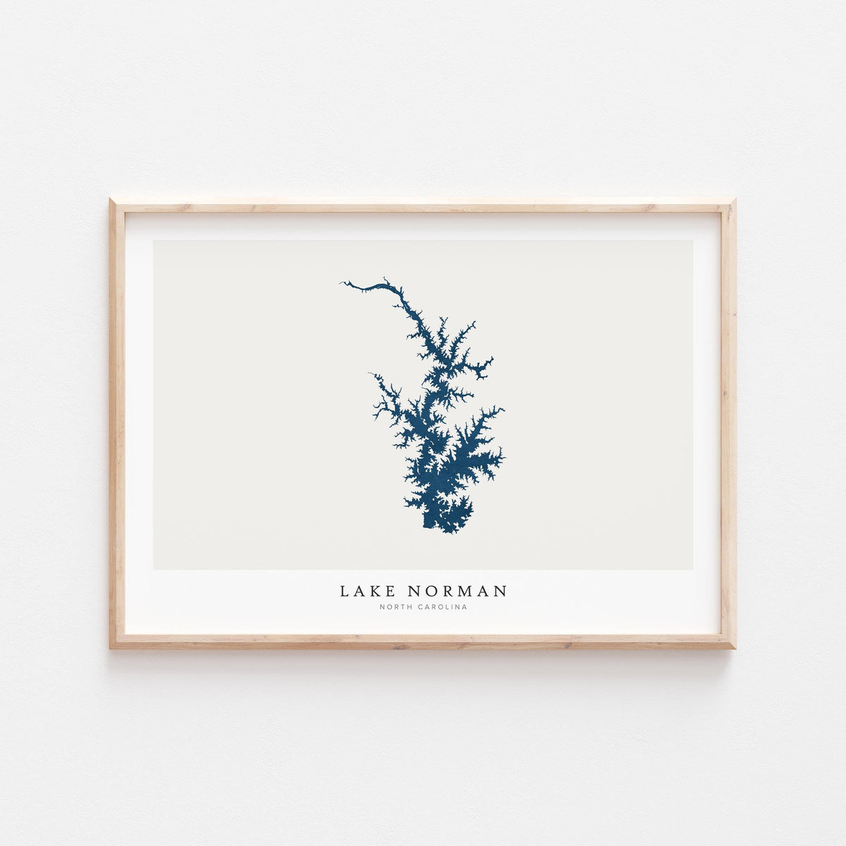 lake norman north carolina map poster – minimalist lake wall art - image 2