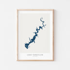 lake tenkiller oklahoma map poster – minimalist lake wall art - image 1