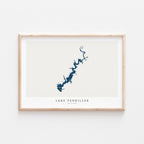 lake tenkiller oklahoma map poster – minimalist lake wall art - image 2