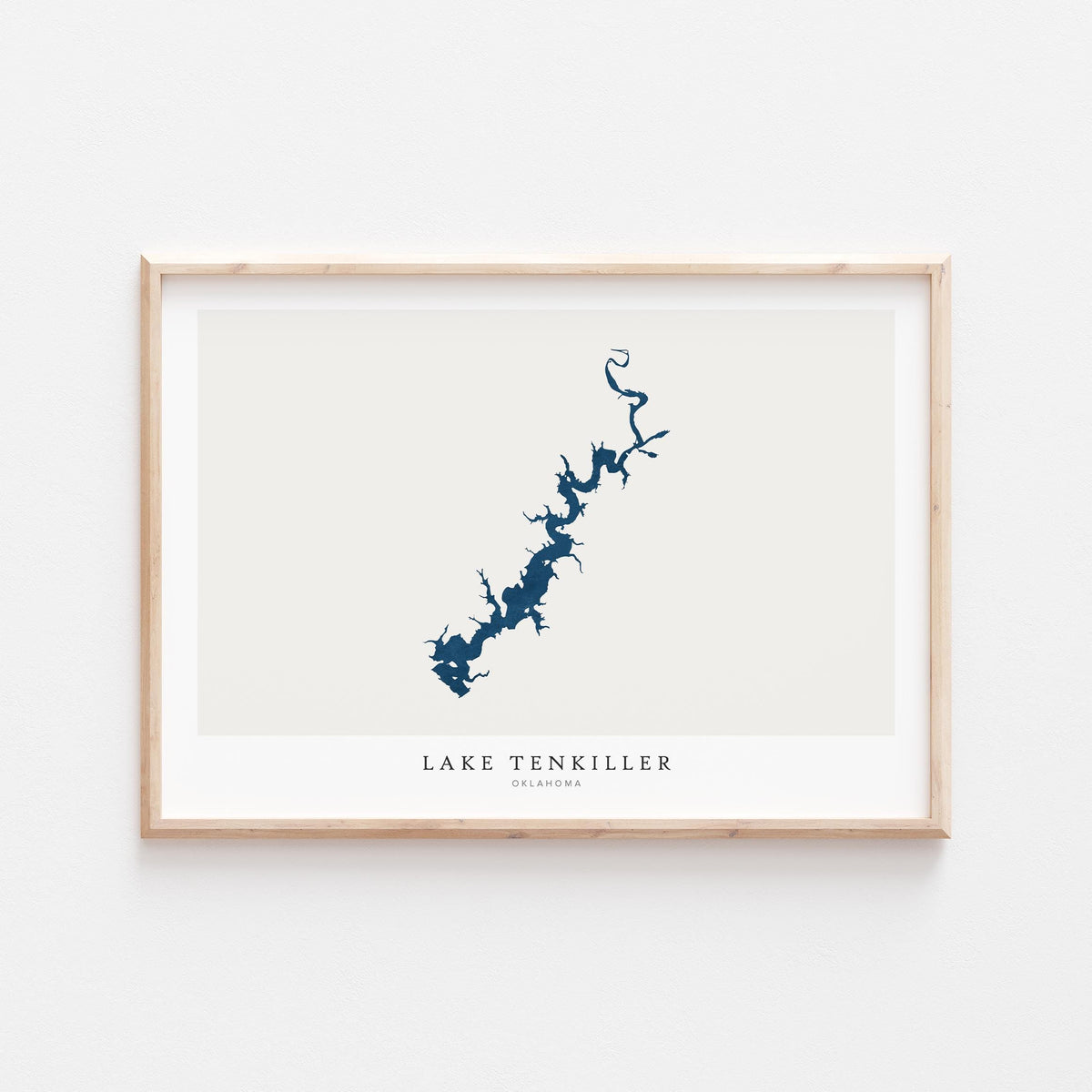 lake tenkiller oklahoma map poster – minimalist lake wall art - image 2
