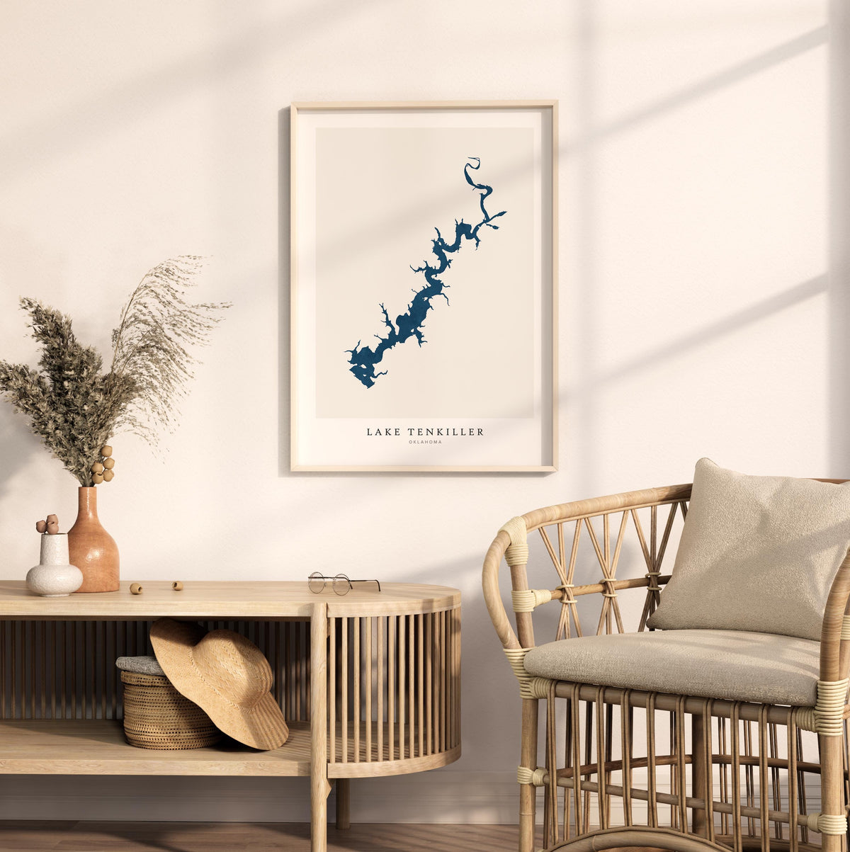 lake tenkiller oklahoma map poster – minimalist lake wall art - image 5
