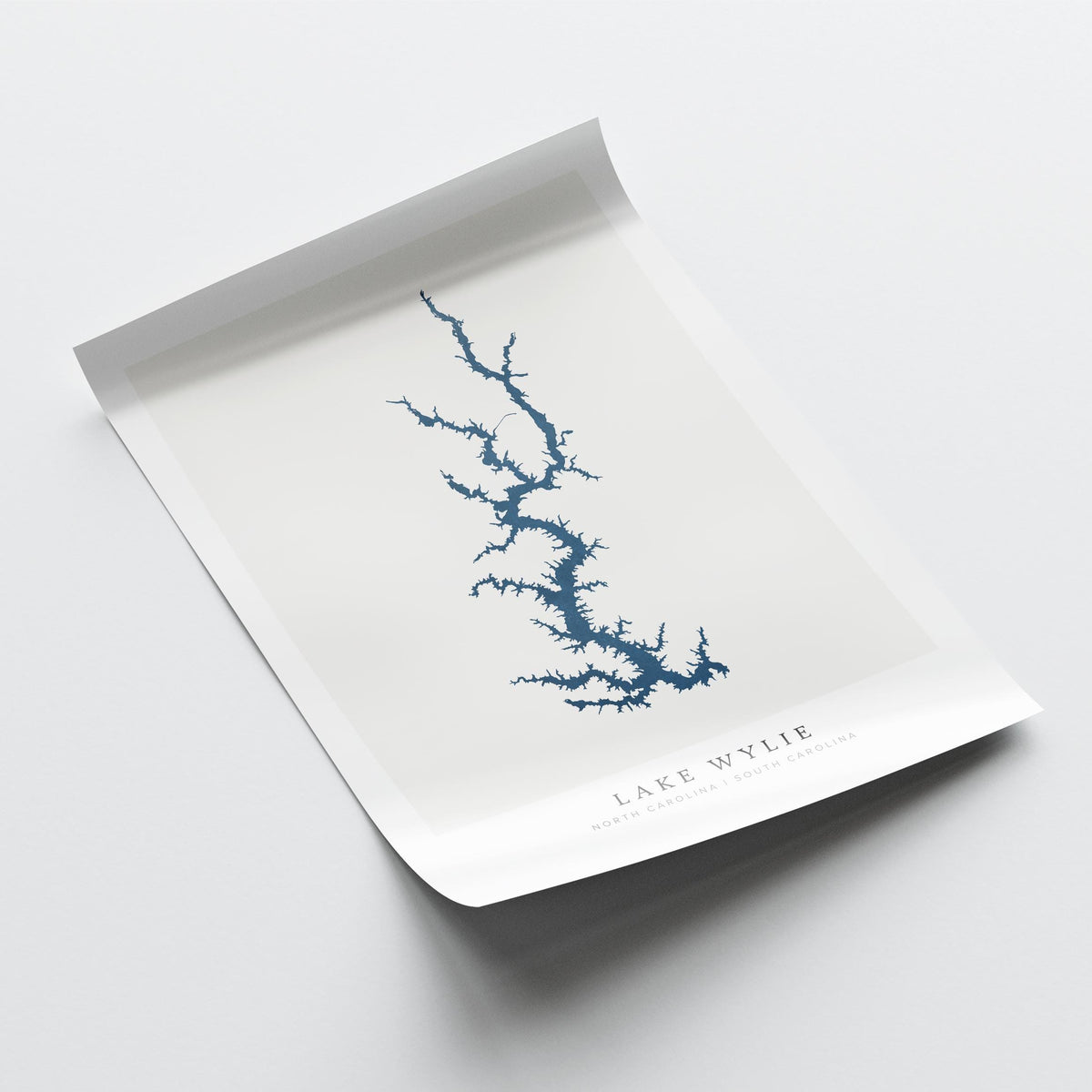 lake wylie south carolina map poster – minimalist lake wall art - image 6