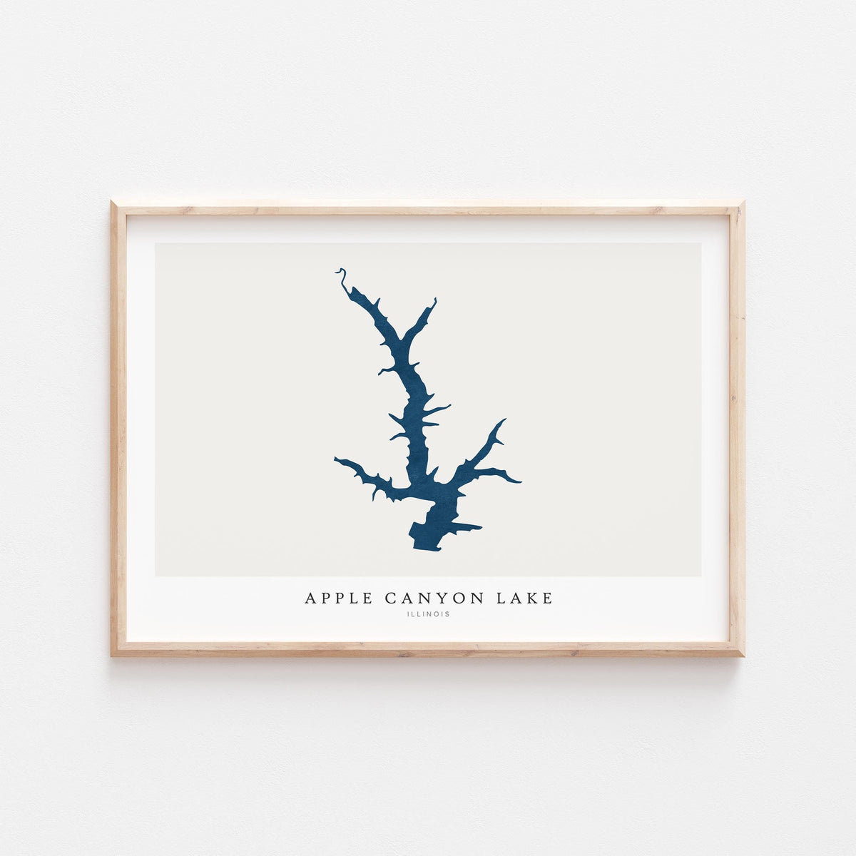 apple canyon lake illinois map poster – minimalist lake wall art - image 2