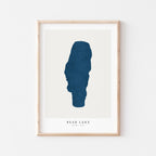 bear lake idaho map poster – minimalist lake wall art - image 1