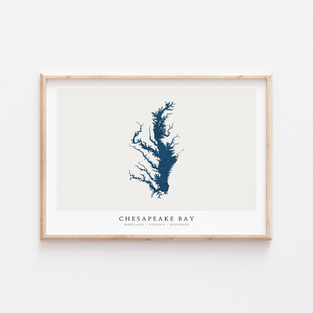 chesapeake bay delaware map poster – minimalist lake wall art - image 2