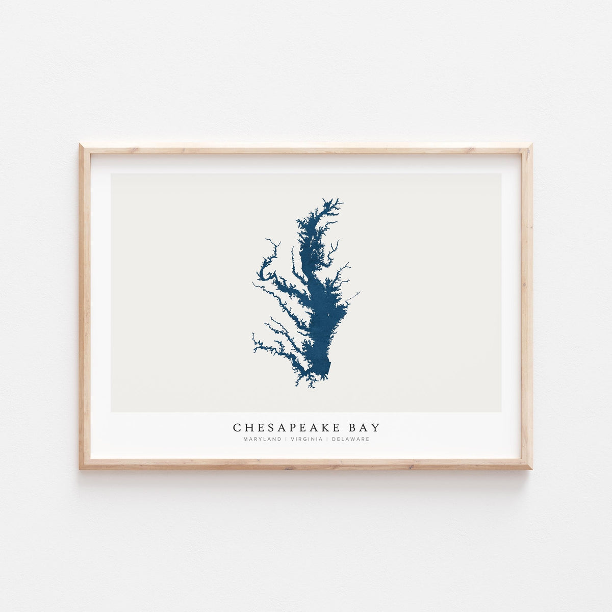 chesapeake bay delaware map poster – minimalist lake wall art - image 2