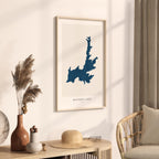hayden lake idaho map poster – minimalist lake wall art - image 3