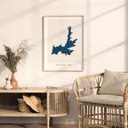 hayden lake idaho map poster – minimalist lake wall art - image 5
