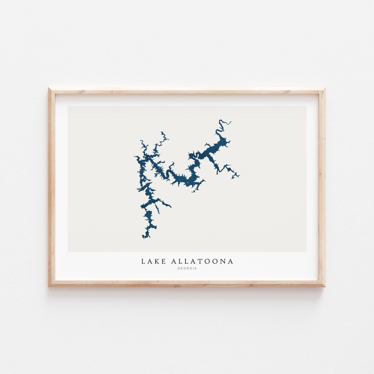 lake allatoona georgia map poster – minimalist lake wall art - image 2