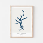 lake burton georgia map poster – minimalist lake wall art - image 1
