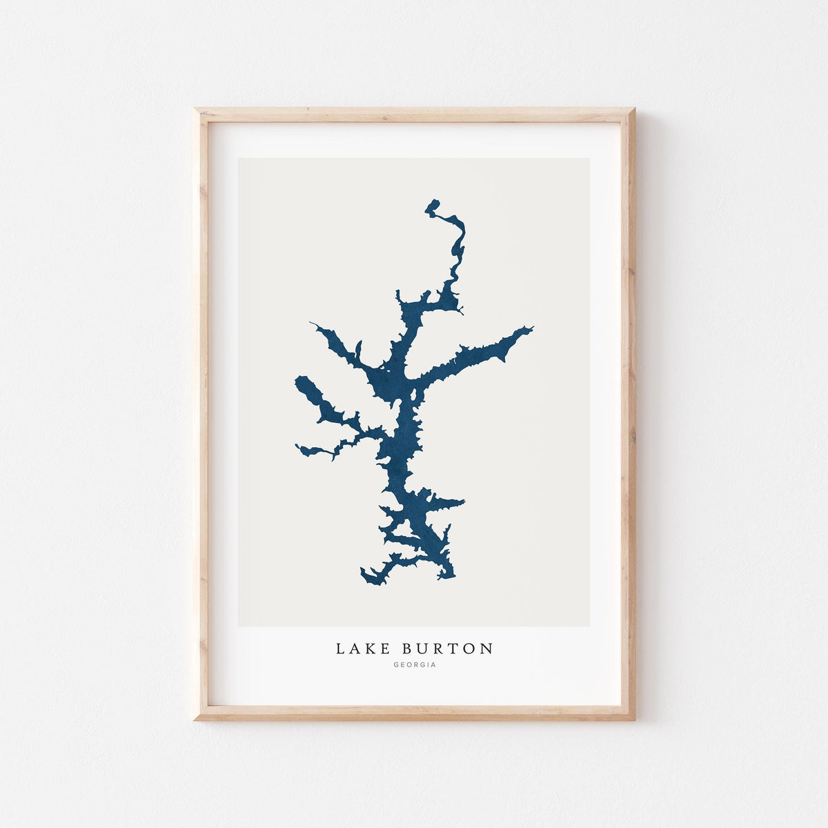 lake burton georgia map poster – minimalist lake wall art - image 1