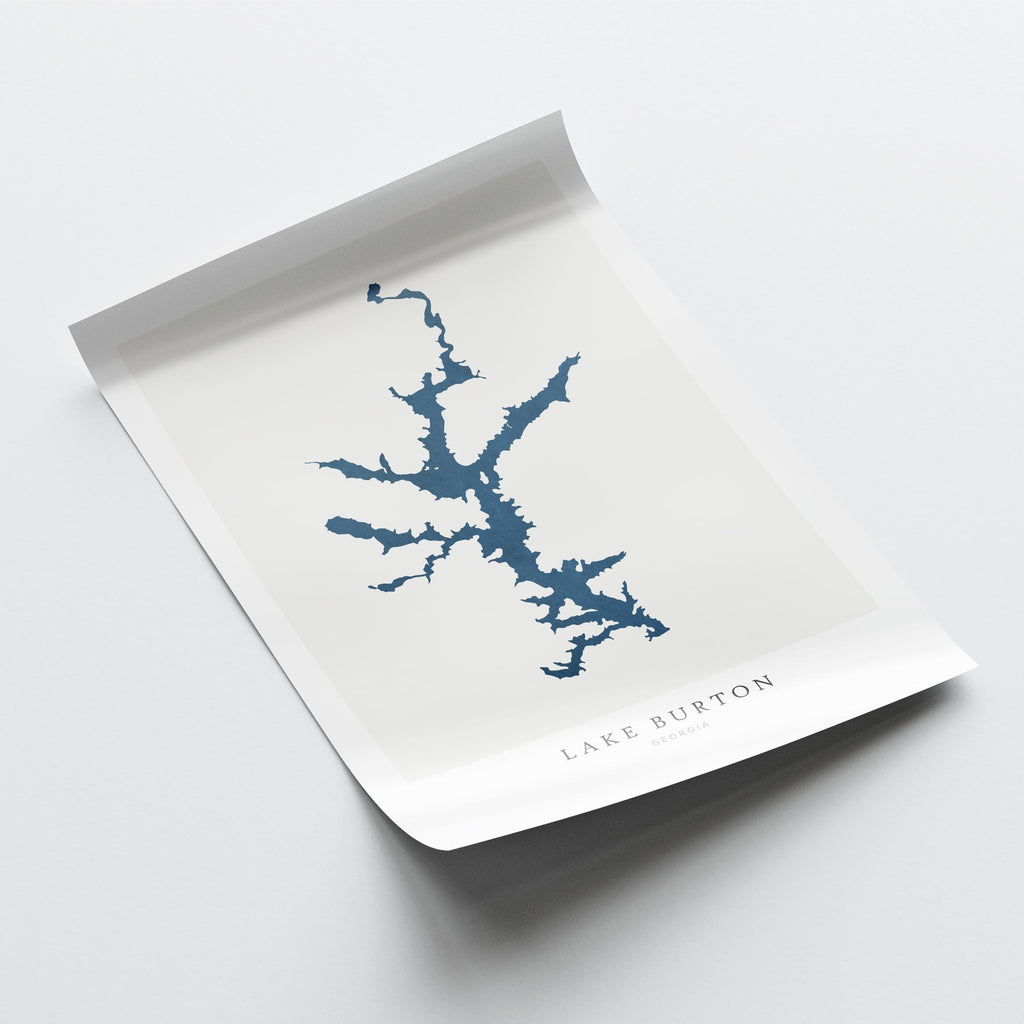 lake burton georgia map poster – minimalist lake wall art - image 6