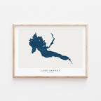 lake granby colorado map poster – minimalist lake wall art - image 1