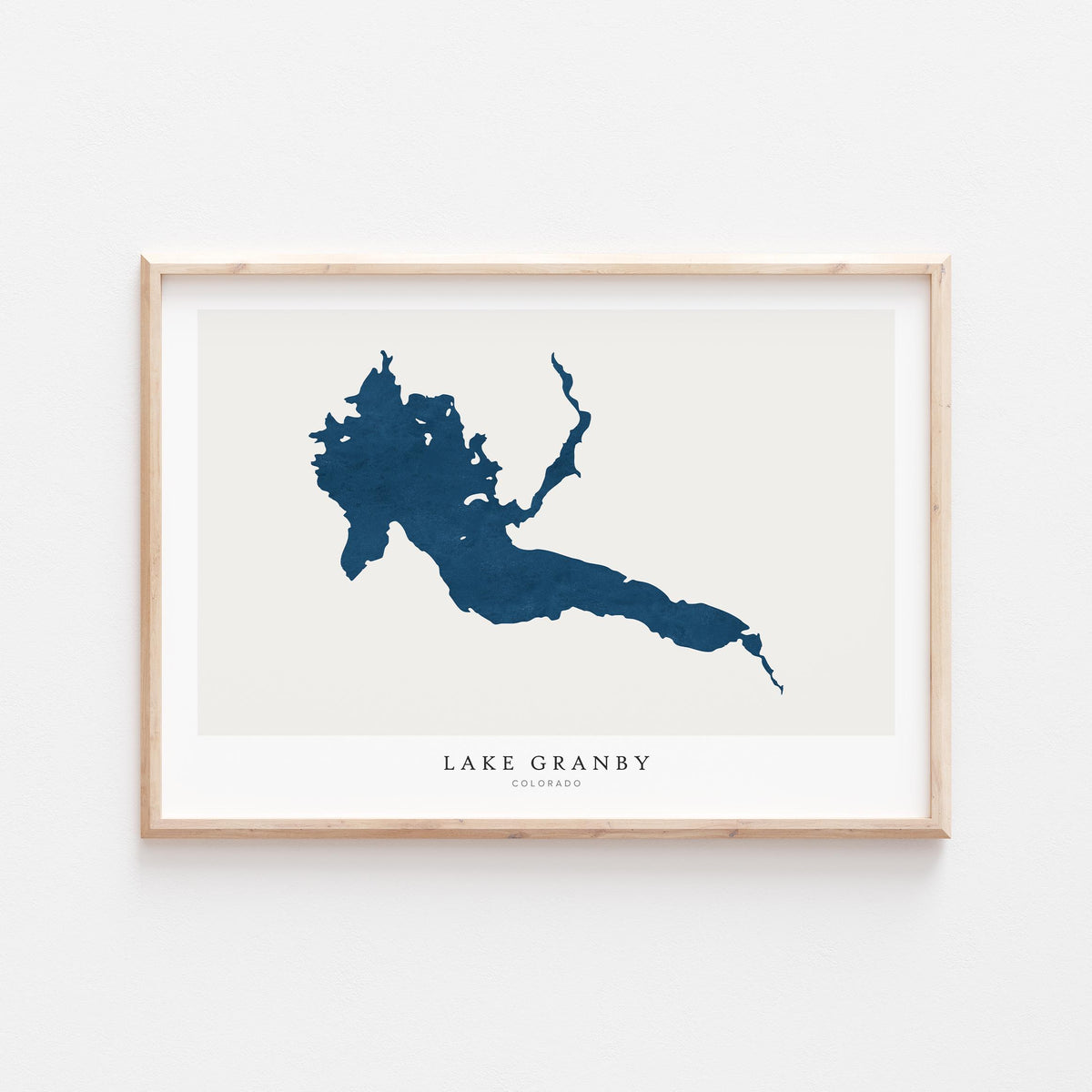 lake granby colorado map poster – minimalist lake wall art - image 1