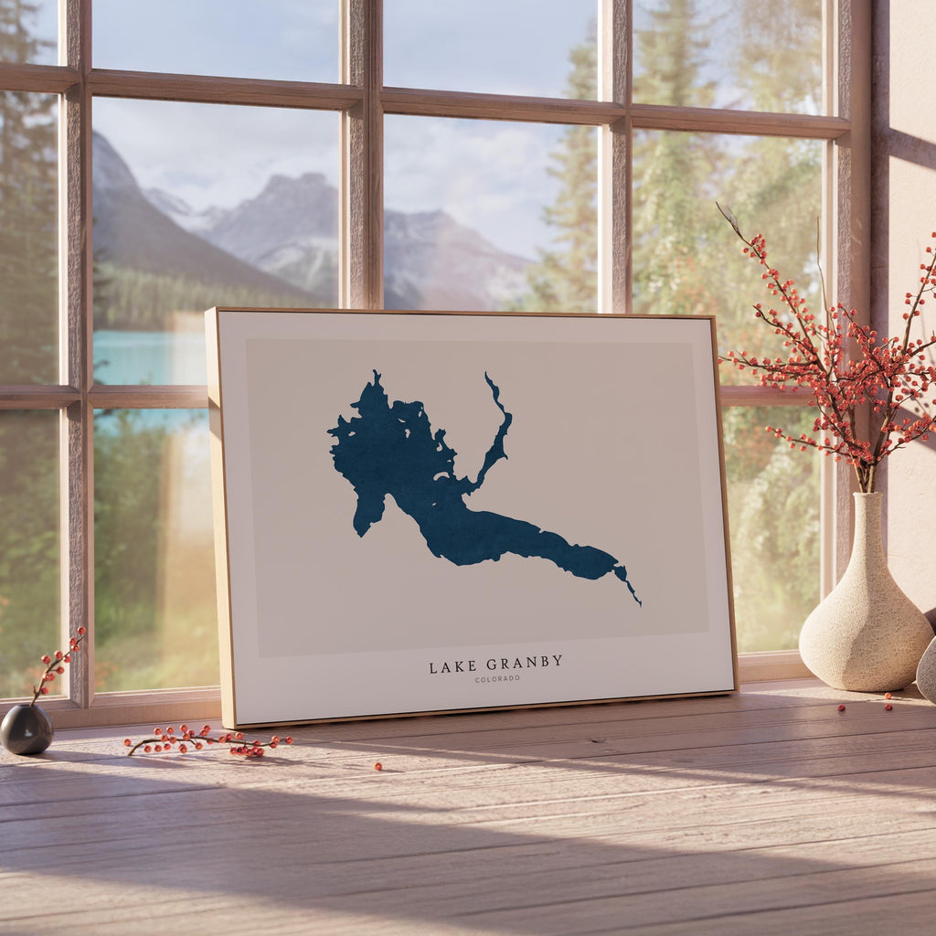 lake granby colorado map poster – minimalist lake wall art - image 4